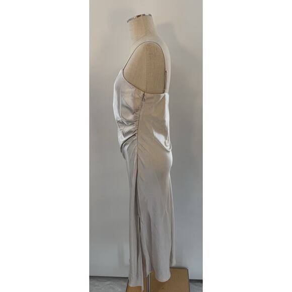 Dress Forum Los Angeles Spaghetti Strap Long Dress Size Small Light Brown Bride - Picture 2 of 5